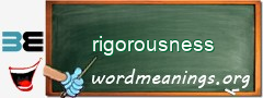 WordMeaning blackboard for rigorousness